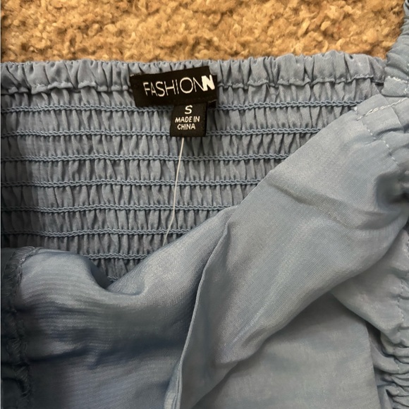 Ruched Blue Dress - Picture 3 of 7